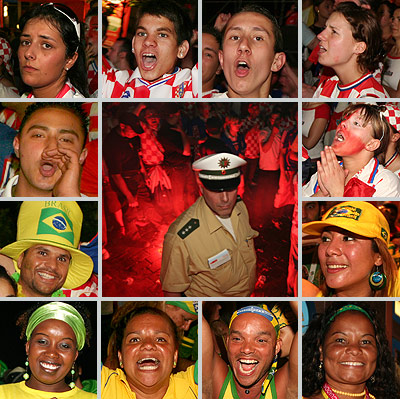 Fans beim Spiel Brasilien - Kroatien; Rechte: WDR/Domke