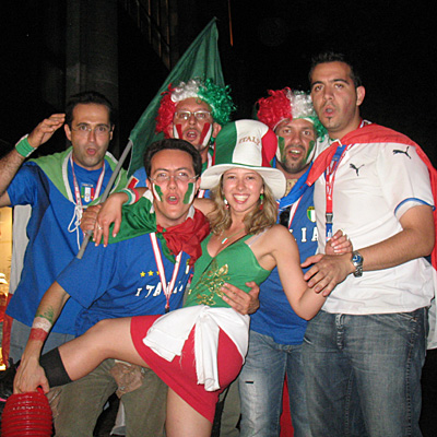 Gewonnen: Italienische Fans, Foto: ARD/Hinz