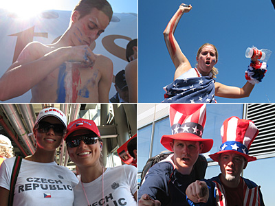 US-amerikanische und tschechische Fans, Foto: Hinz