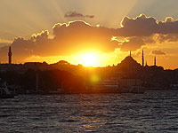 Sonnenuntergang über Sultanahmet